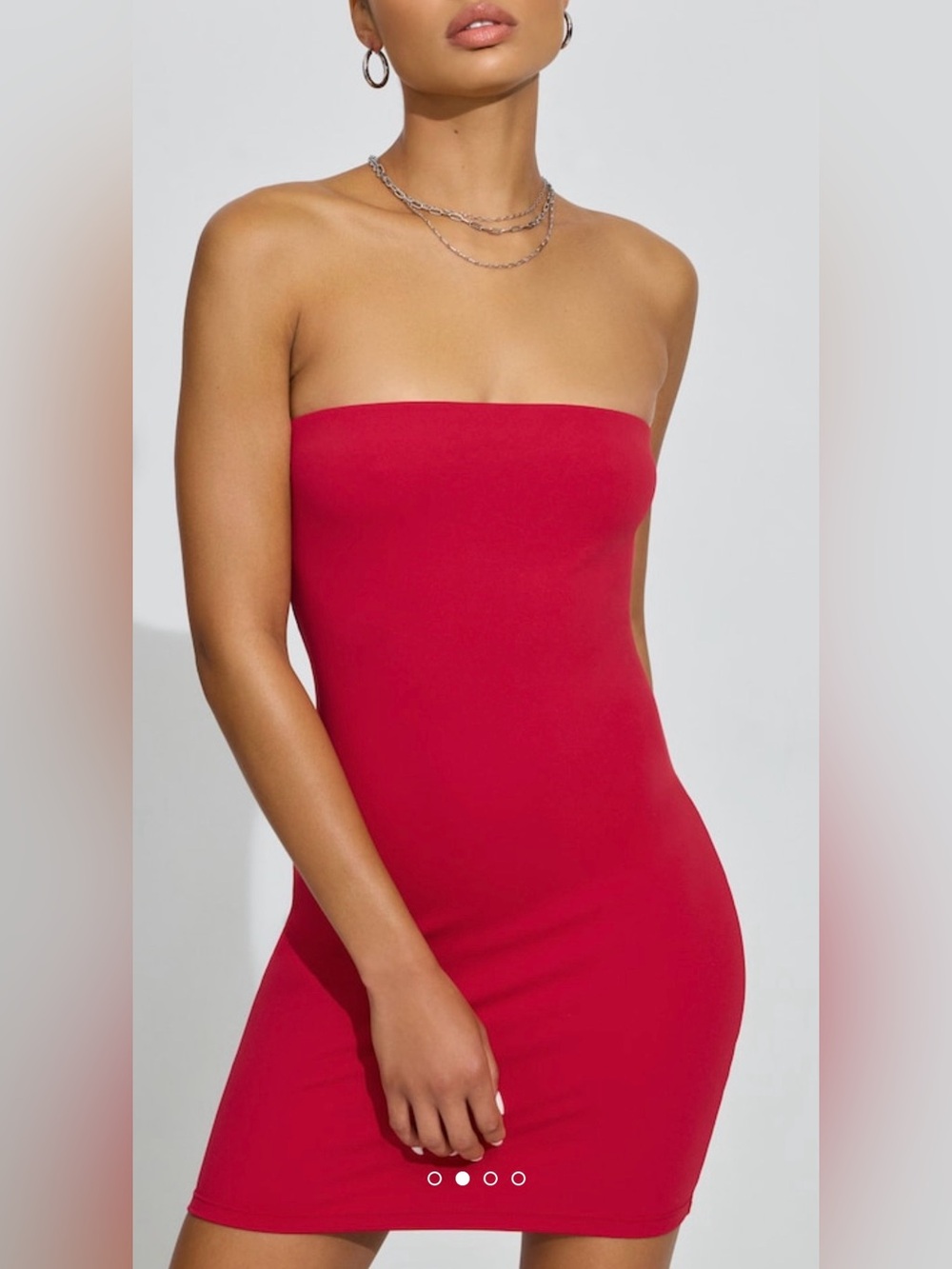 Garage Strapless Mini Bodycon Dress - Red size: XS